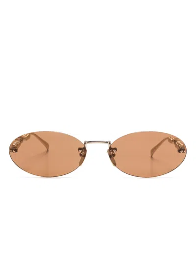 Gucci Rimless Sunglasses In Gold