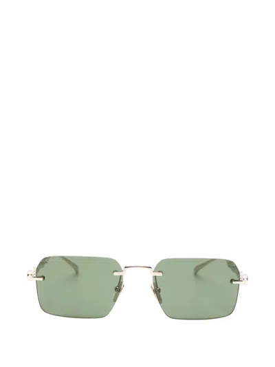 Gucci Green Metal Glasses