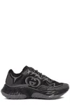 Gucci Interlocking G Chunky Leather Sneakers In Black