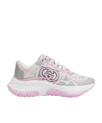 Gucci Ripple Lace-up Sneakers In White