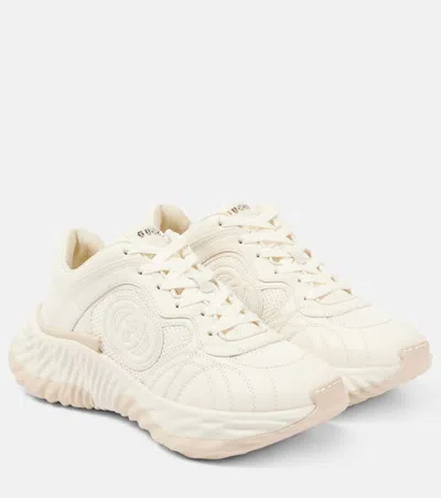 Gucci Ripple Leather Sneakers In White | ModeSens