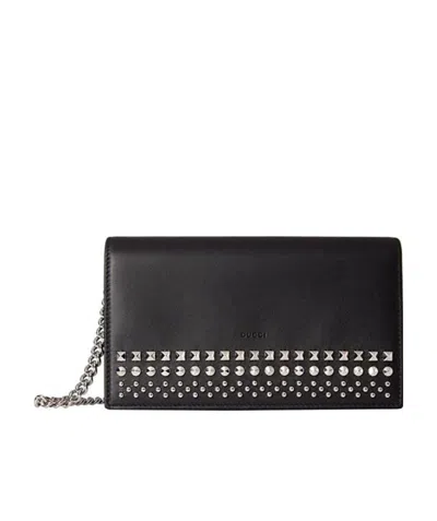 Gucci Rivet Chain Shoulder Bag In Black