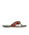 Gucci Rivet Luo Satin Ribbon Clip Toe Cool Drag In Multicolor
