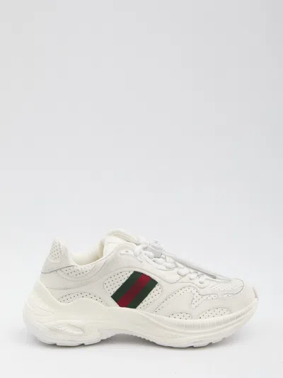Gucci Rochelle Sneakers With Drawstring In White