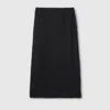 Gucci Fringed Fil Coupé Fabric Skirt In Black