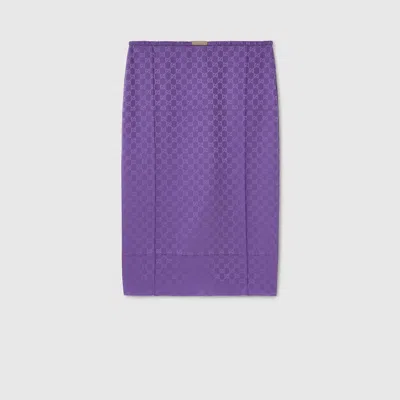 Gucci Rock Aus Gg Seidenjacquard In Purple