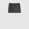 Gucci Gg Boutonné Wool Tweed Skirt In Gray