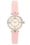 Gucci Ronda Quartz Movement Swiss Made Watch In Stainless Steel & Pink