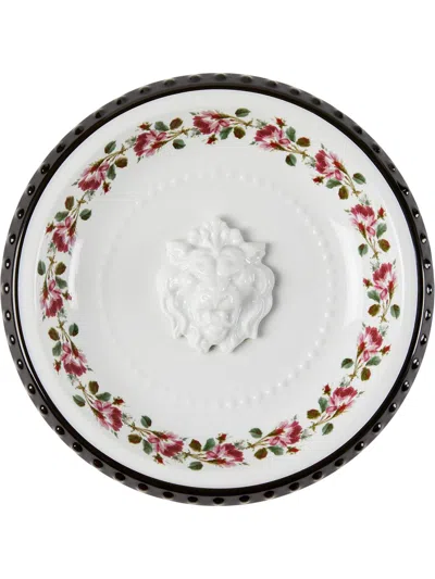 Gucci Rose Print Trinket Tray In White