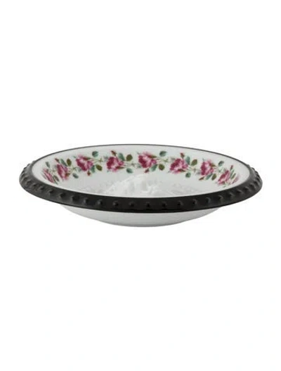 Pre-owned Gucci Rose Trinket Tray In White