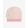 Gucci Monogram-print Ribbed Cotton Beanie 4-8 Years In Roseate/ivory