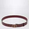 Gucci Rosso Ancora Gg Interlocking Buckle Belt Women In Brown