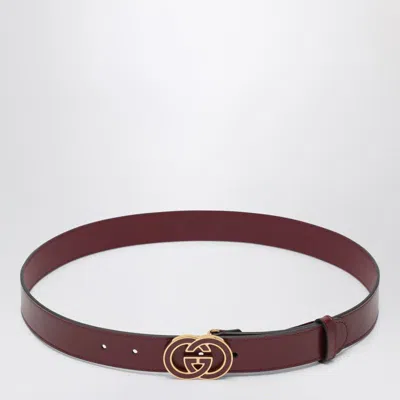 GUCCI GUCCI  ROSSO ANCORA GG INTERLOCKING BUCKLE BELT