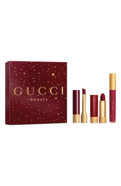 GUCCI GUCCI ROSSO ANCORA LIPSTICK GIFT SET $147 VALUE