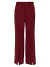 Gucci Wool Trousers With Front Pleats And Pockets In Red