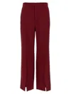 Gucci Wool Trousers With Front Pleats And Pockets In Red