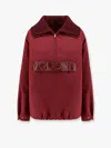 Gucci Womens Dark Rosso Ancora Half-zip Relaxed-fit Woven Jacket