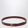 Gucci Rosso Ancora Thin Belt With Half Buckle