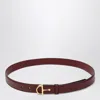 Gucci Rosso Ancora Thin Belt With Half Buckle Women In Red