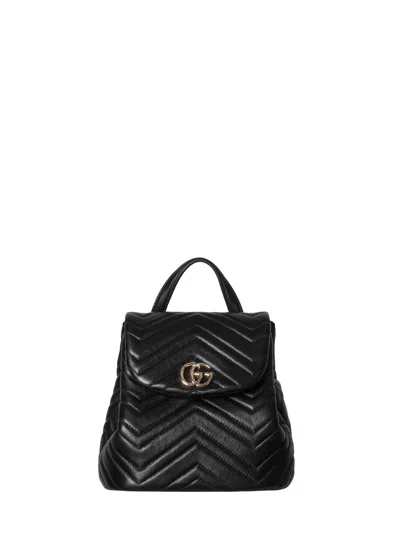 Gucci Rosso Ancora Top Handle Bag In Black