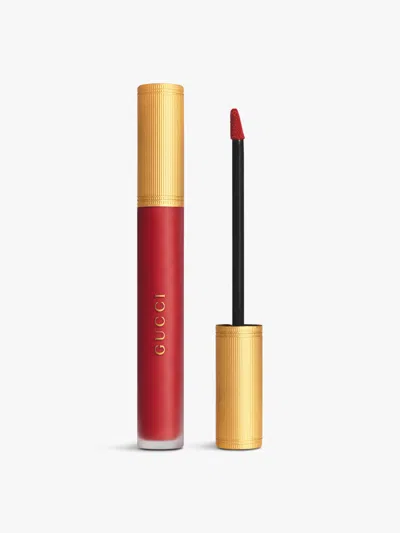 Gucci Rouge À Lèvres Liquide Mat In Goldie Red