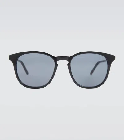 Gucci Round Acetate And Metal Sunglasses In Black-black-grey