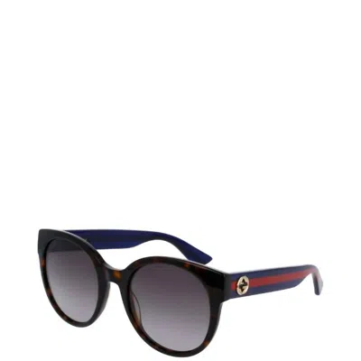 Gucci Round Acetate Sunglasses With Brown Lens In Havana