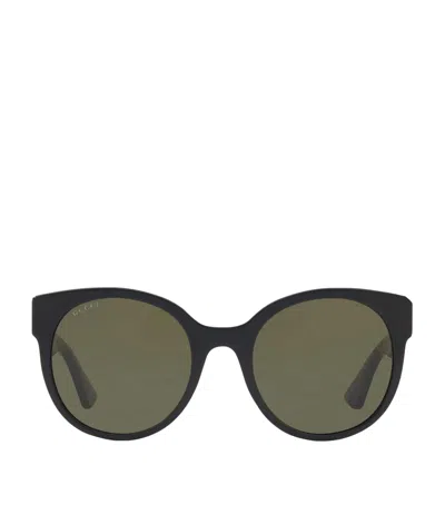Gucci Round Cat Eye Sunglasses In Black