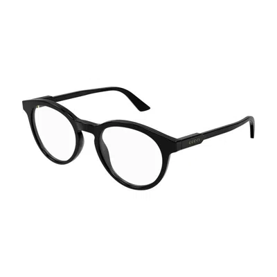 Gucci Round Eyeglass Frames In Black