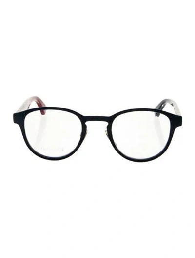 Pre-owned Gucci Round Eyeglasses In Blue