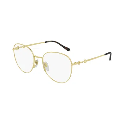 Pre-owned Gucci Round Eyeglasses 'gold' | Women's Size Onesize