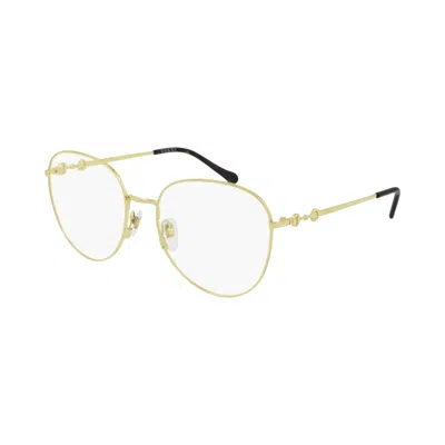 Pre-owned Gucci Round Eyeglasses 'gold' | Women's Size Onesize