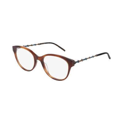Pre-owned Gucci Round Eyeglasses 'havana/gold' | Brown | Women's Size Onesize