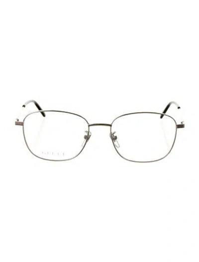 Pre-owned Gucci Round Eyeglasses In Silver