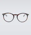 Gucci Round-frame Acetate Glasses In Havana-havana-transparent