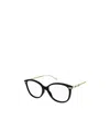 Gucci Round-frame Clear Glasses In Black