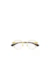 Gucci Round Frame Clear Glasses In White