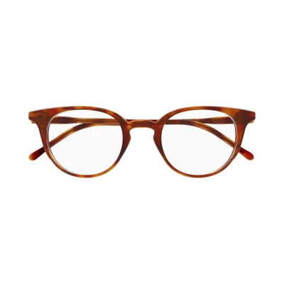 Pre-owned Gucci Round Frame Eyeglasses 'havana' | Brown | Women's Size Onesize