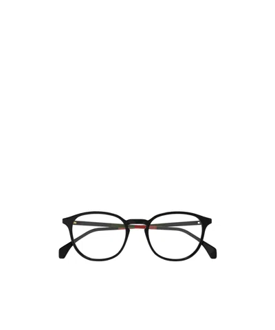 Gucci Round Frame Flat Mirror In Black
