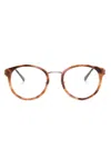 Gucci Round-frame Glasses In ブラウン