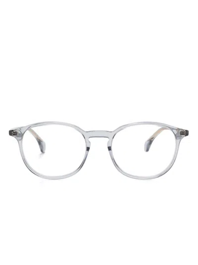 Gucci Round-frame Glasses In Grey-grey-transparent