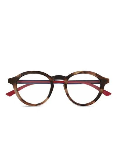 Gucci Round-frame Glasses In Brown