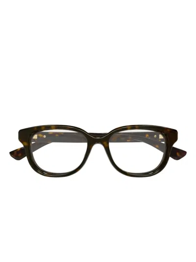 Gucci Round-frame Glasses In Brown