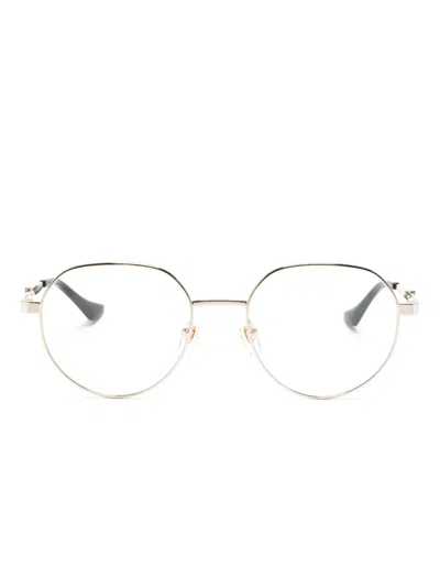 Gucci Round-frame Glasses In Gold