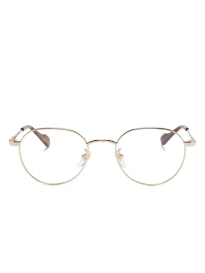 Gucci Round-frame Glasses In Gold