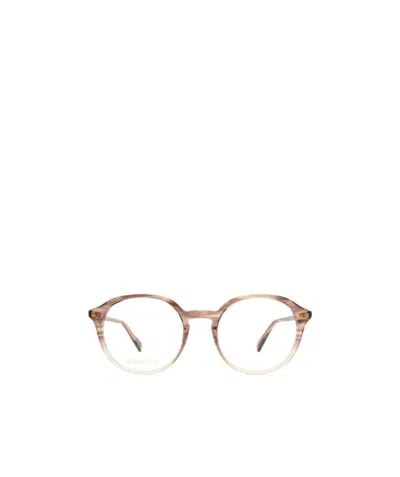 Gucci Round-frame Glasses In Nude