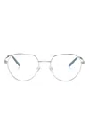 Gucci Round-frame Glasses In Silver