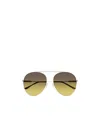 Gucci Round-frame Gradient Sunglasses In Green