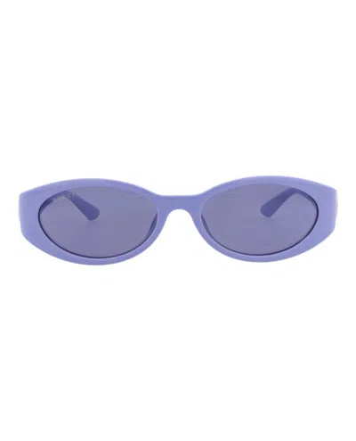 Gucci Round-frame Injection Sunglasses In Purple