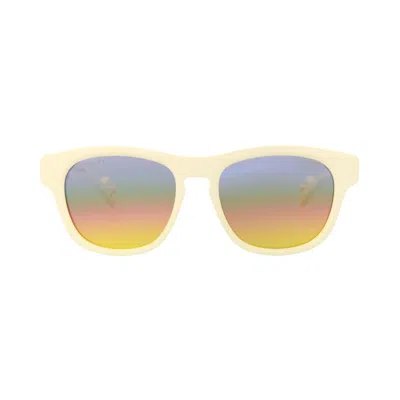 Pre-owned Gucci Round-frame Injection Sunglasses 'ivory Brown' | Multi-color | Men's Size Onesize